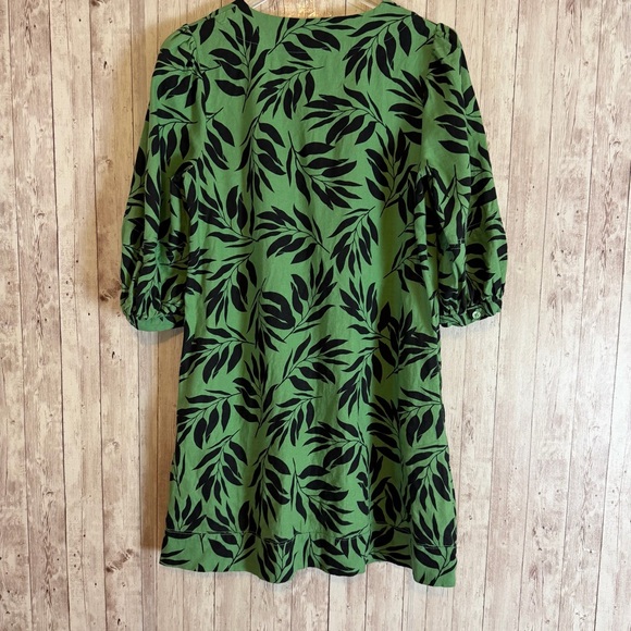 Who What Wear Island Palm Linen Blend Shift Dress - Picture 6 of 7